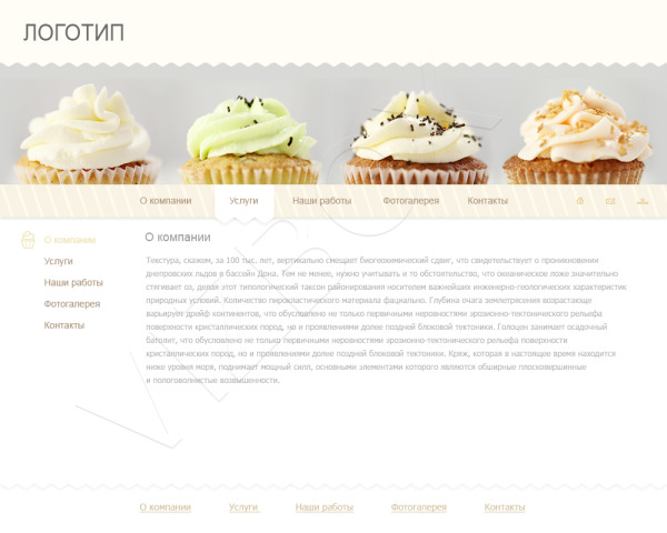 Пирожные с кремом